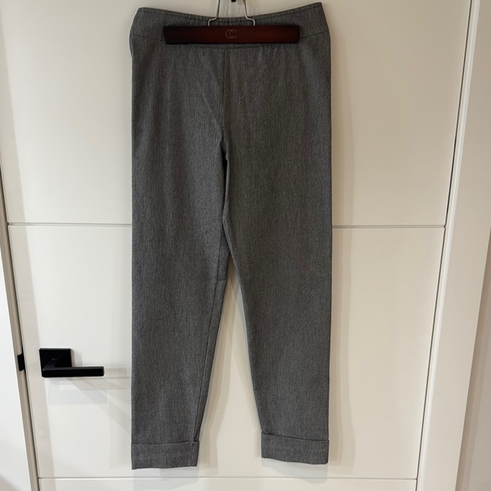 Avenue Mantaigne black and gray checked pants